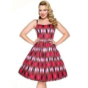 Pinup Couture chocolate harlequin dress NWT